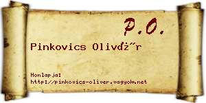 Pinkovics Olivér névjegykártya